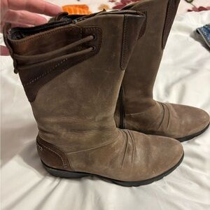 Merrell Vera Mid Barnwood Brown Leather Zip Boots Women’s 8